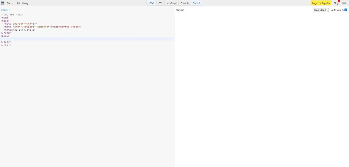 JS Bin : test de l'interface de ce logiciel de gestion et partage de code source pour entreprise JS Bin : test de l'interface de ce logiciel de gestion et partage de code source pour entreprise