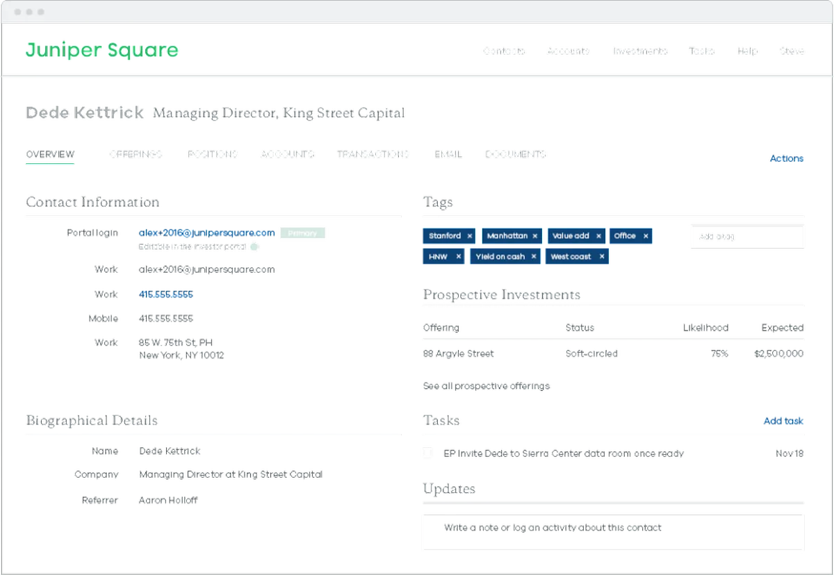 Juniper Square : test de l'interface de ce logiciel de trading / portefeuille d'actions pour entreprise Juniper Square : test de l'interface de ce logiciel de trading / portefeuille d'actions pour entreprise