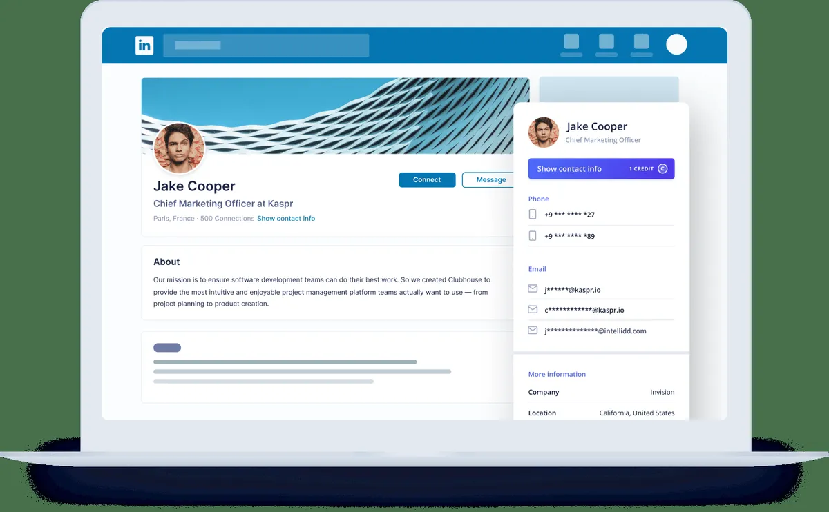 Kaspr : test de l'interface de ce logiciel de génération de leads pour entreprise