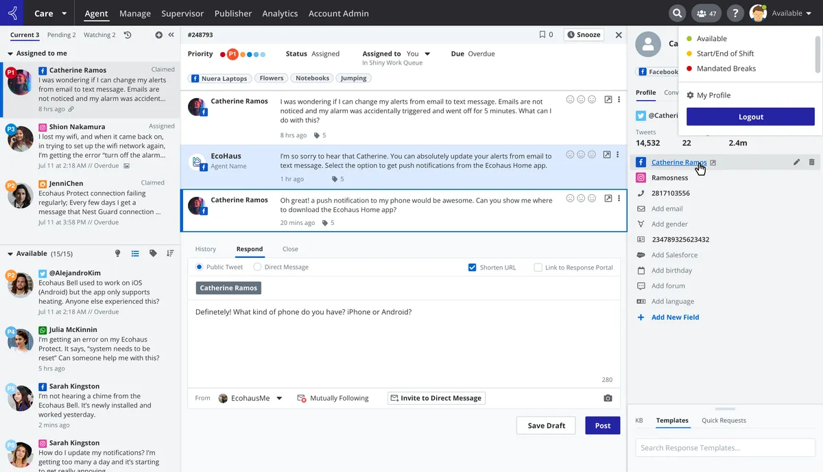 Khoros : test de l'interface de ce logiciel de community management pour entreprise