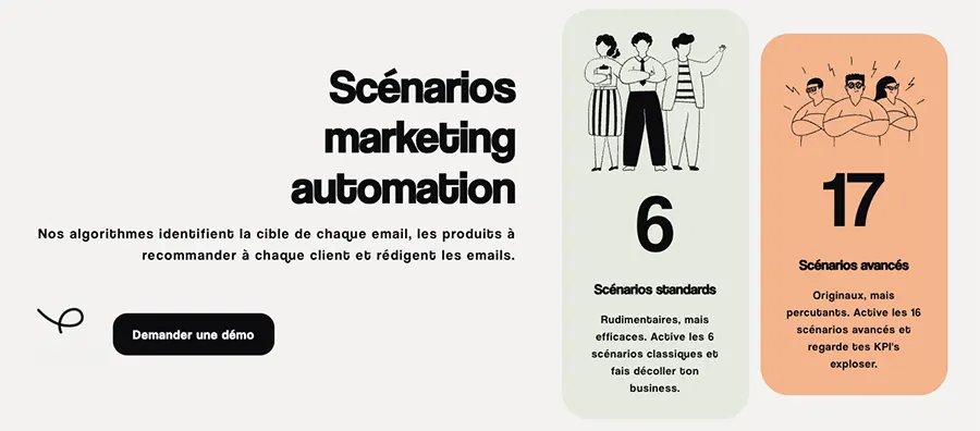 Kiliba : fonctionnalités scénarios d'automatisation marketing