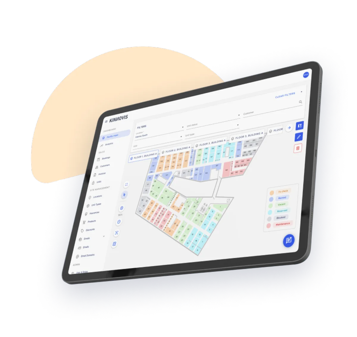 KINNOVIS : test de l'interface de ce logiciel pour garde-meubles pour entreprise KINNOVIS : test de l'interface de ce logiciel pour garde-meubles pour entreprise
