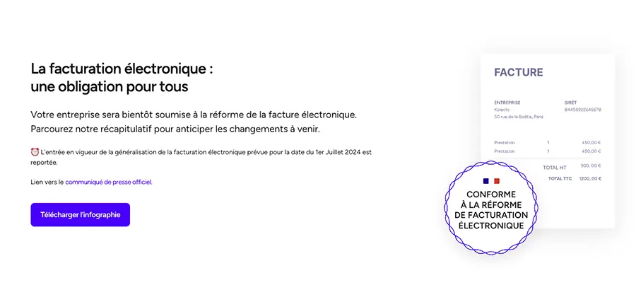 Kolecto : fonctionnalités facturation électronique Kolecto : fonctionnalités facturation électronique
