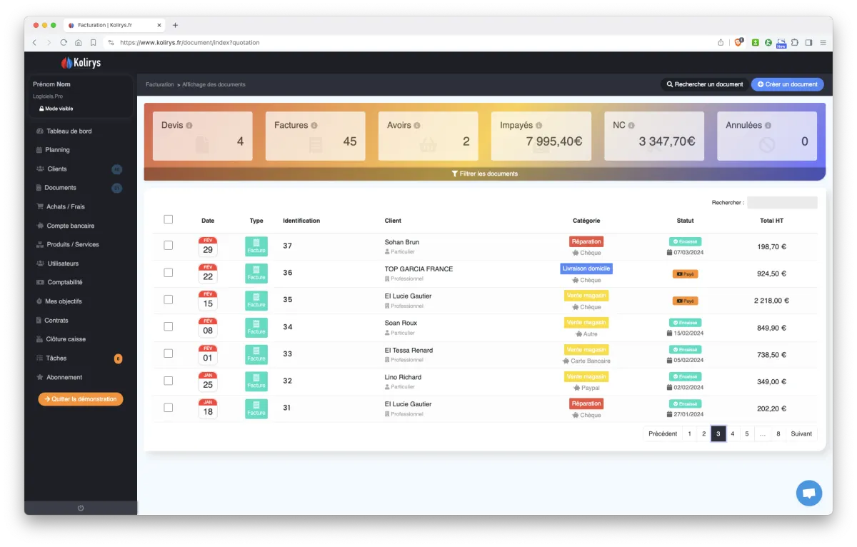 Kolirys : interface gestion documents Kolirys : interface gestion documents