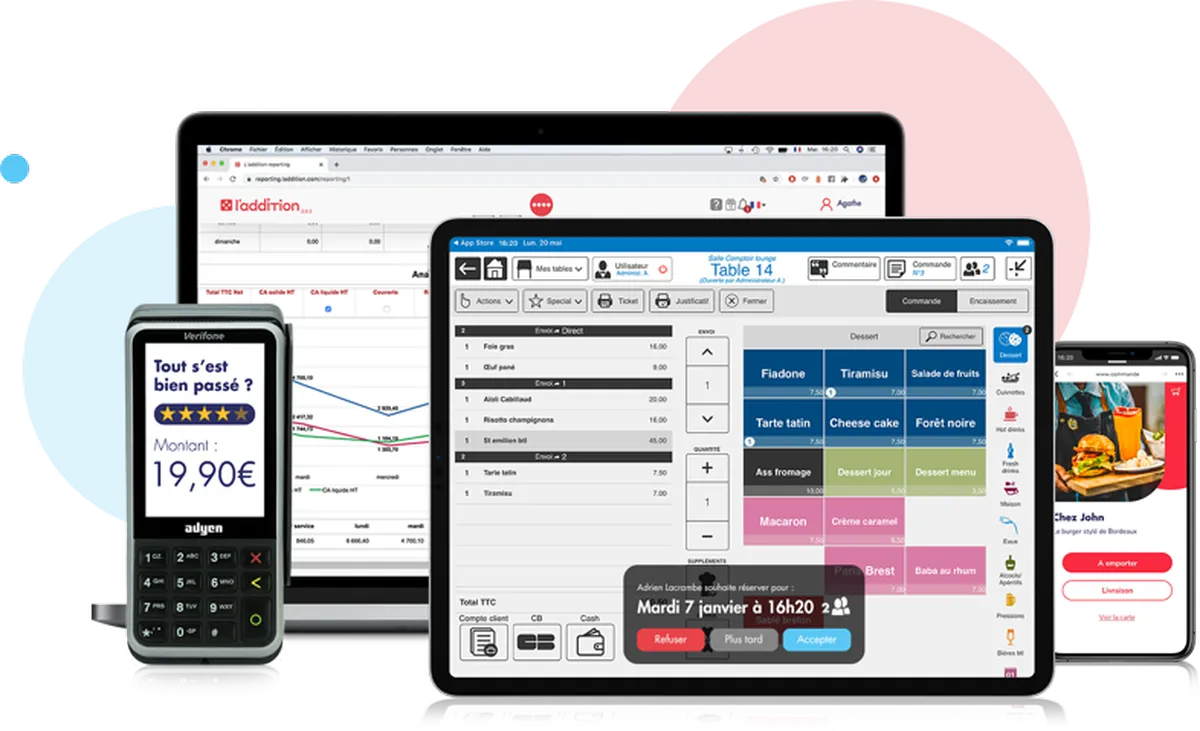 L'Addition : test de l'interface de ce logiciel de caisse pour restaurants pour entreprise