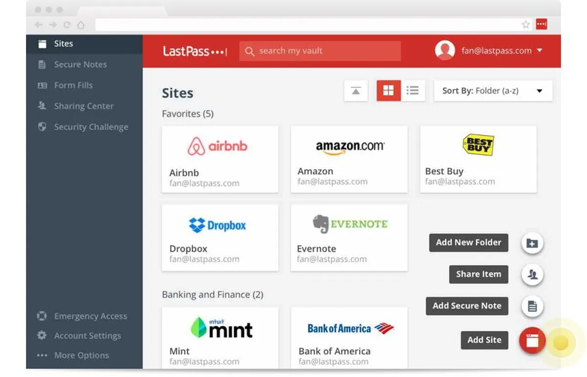 LastPass : test de l'interface de ce gestionnaire de mots de passe pour entreprise LastPass : test de l'interface de ce gestionnaire de mots de passe pour entreprise