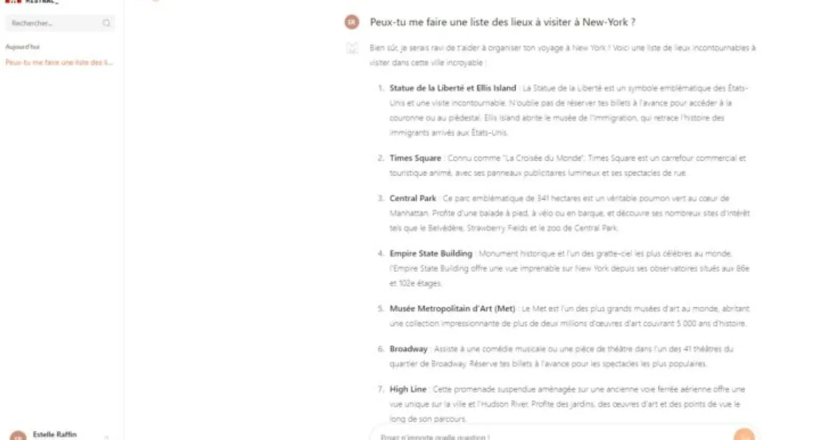 Mistral Le Chat : test de l'interface de ce logiciel d'IA générative pour entreprise Mistral Le Chat : test de l'interface de ce logiciel d'IA générative pour entreprise