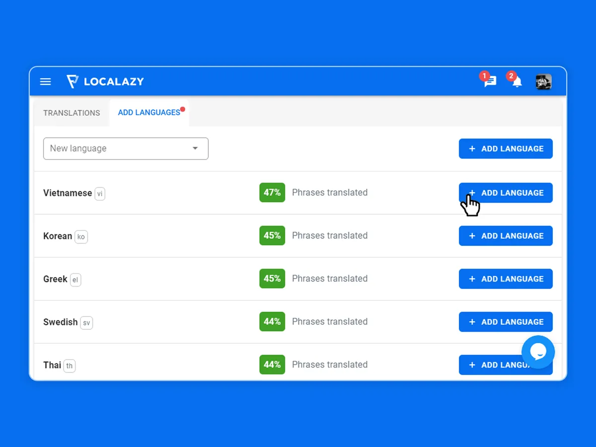Localazy : test de l'interface de ce logiciel de traduction pour entreprise Localazy : test de l'interface de ce logiciel de traduction pour entreprise