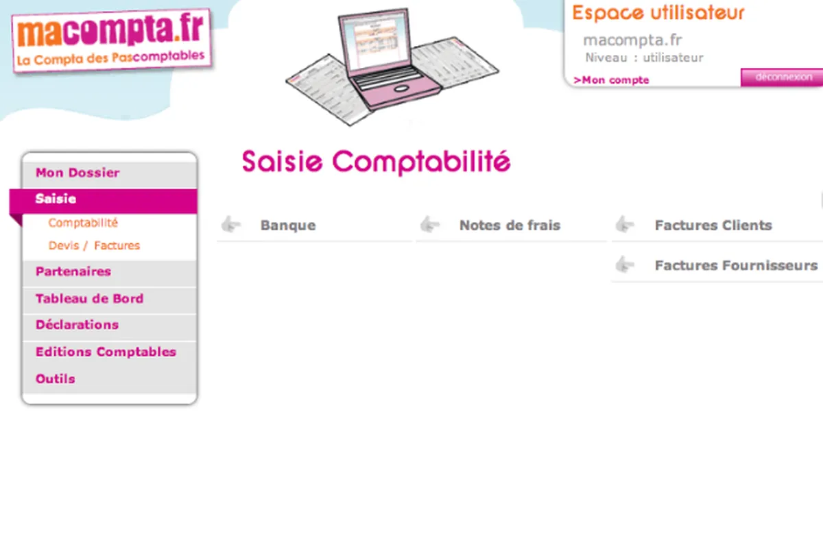 Macompta.fr : test de l'interface de ce logiciel de comptabilité pour entreprise Macompta.fr : test de l'interface de ce logiciel de comptabilité pour entreprise