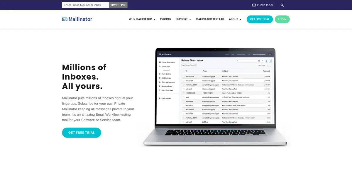 Mailinator : test de l'interface de ce outil d'adresses email temporaires / jetables pour entreprise Mailinator : test de l'interface de ce outil d'adresses email temporaires / jetables pour entreprise