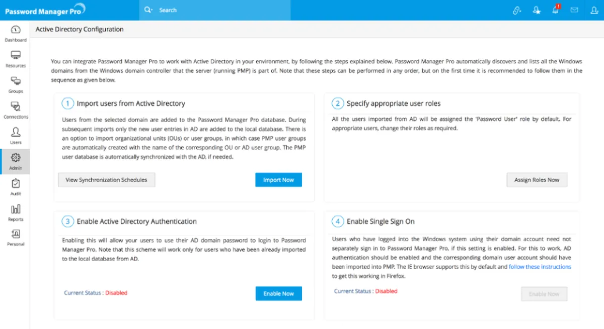 ManageEngine Password Manager Pro : test de l'interface de ce gestionnaire de mots de passe pour entreprise ManageEngine Password Manager Pro : test de l'interface de ce gestionnaire de mots de passe pour entreprise