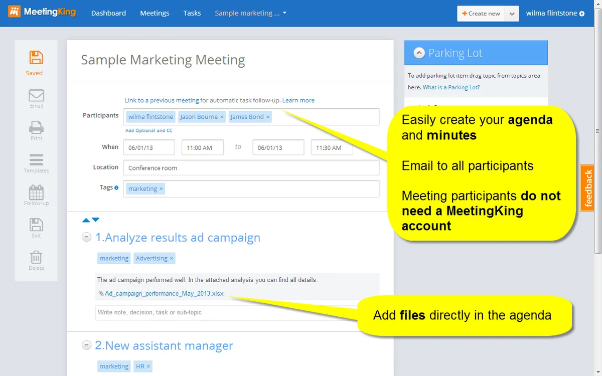 MeetingKing : test de l'interface de ce logiciel de réunion pour entreprise MeetingKing : test de l'interface de ce logiciel de réunion pour entreprise
