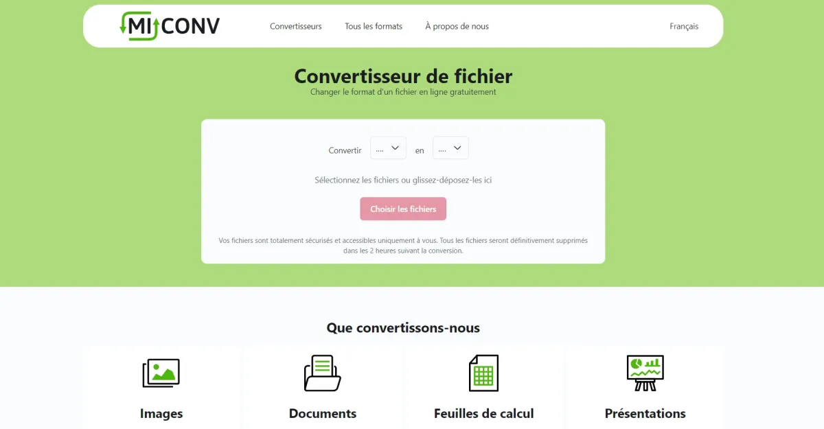 MiConv : test de l'interface de ce logiciel convertisseur de fichiers pour entreprise MiConv : test de l'interface de ce logiciel convertisseur de fichiers pour entreprise