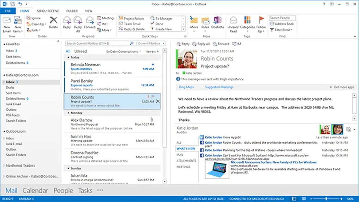 Microsoft Outlook : test de l'interface de cette messagerie électronique / Webmail pour entreprise Microsoft Outlook : test de l'interface de cette messagerie électronique / Webmail pour entreprise