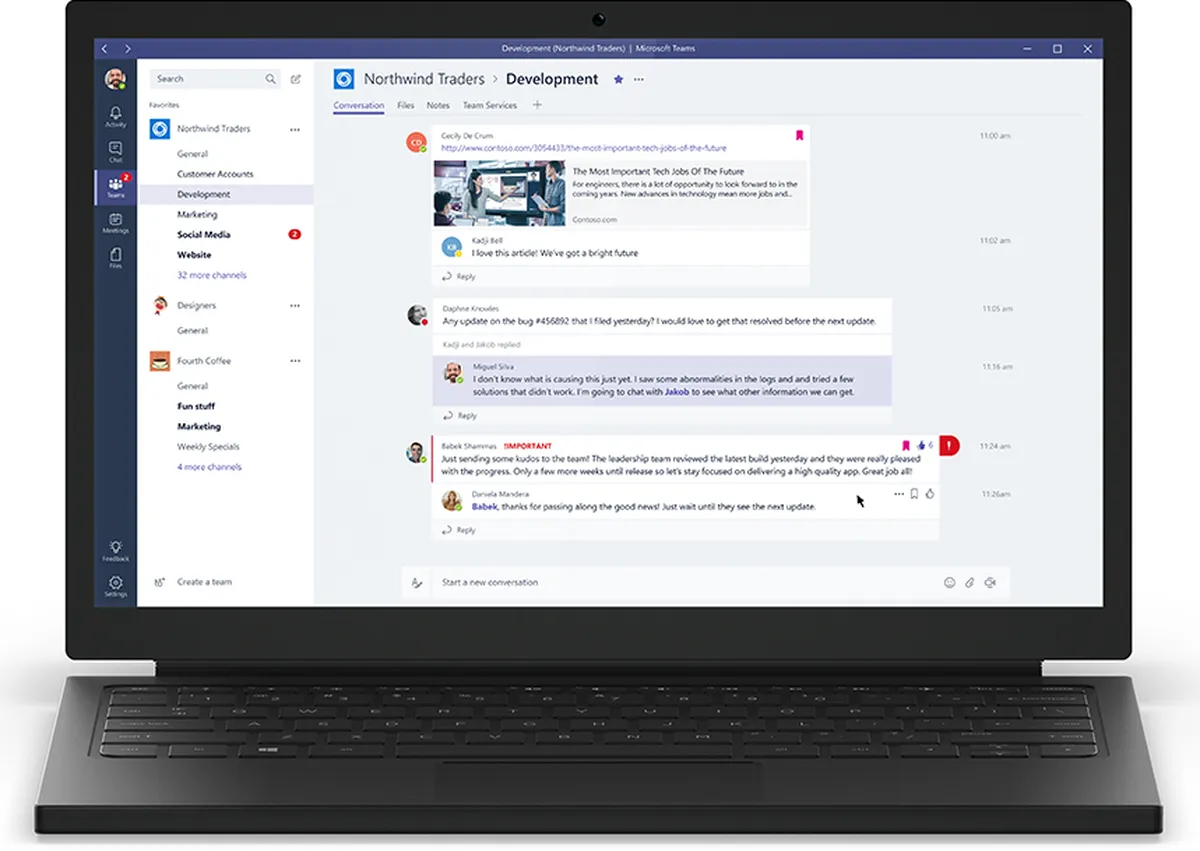 Microsoft Teams : test de l'interface de ce logiciel de visioconférence pour entreprise Microsoft Teams : test de l'interface de ce logiciel de visioconférence pour entreprise