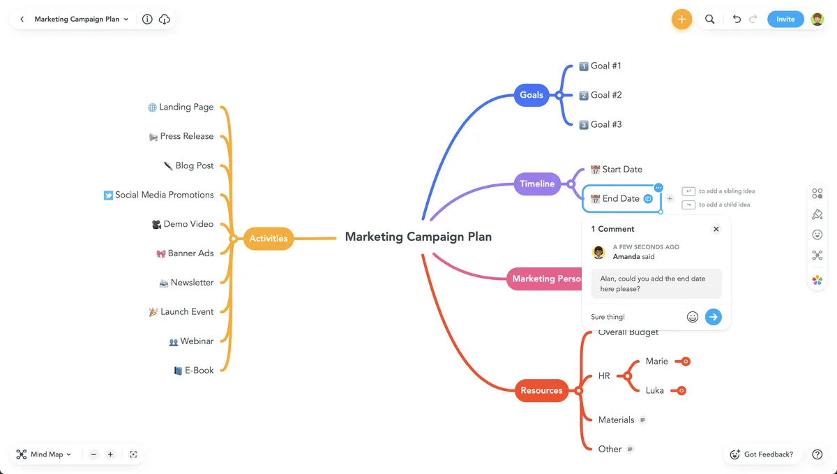 Mindmeister : test de l'interface de ce logiciel de mind mapping pour entreprise Mindmeister : test de l'interface de ce logiciel de mind mapping pour entreprise