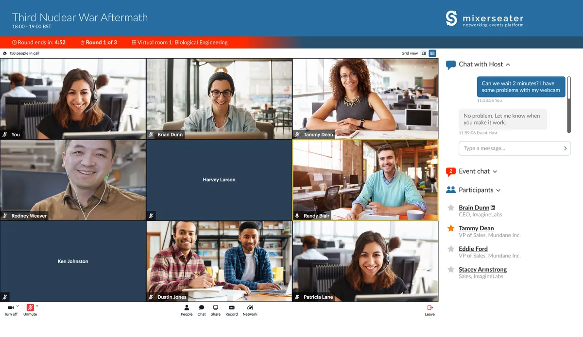 MixerSeater : test de l'interface de ce logiciel de gestion d'événements hybrides / virtuels pour entreprise MixerSeater : test de l'interface de ce logiciel de gestion d'événements hybrides / virtuels pour entreprise