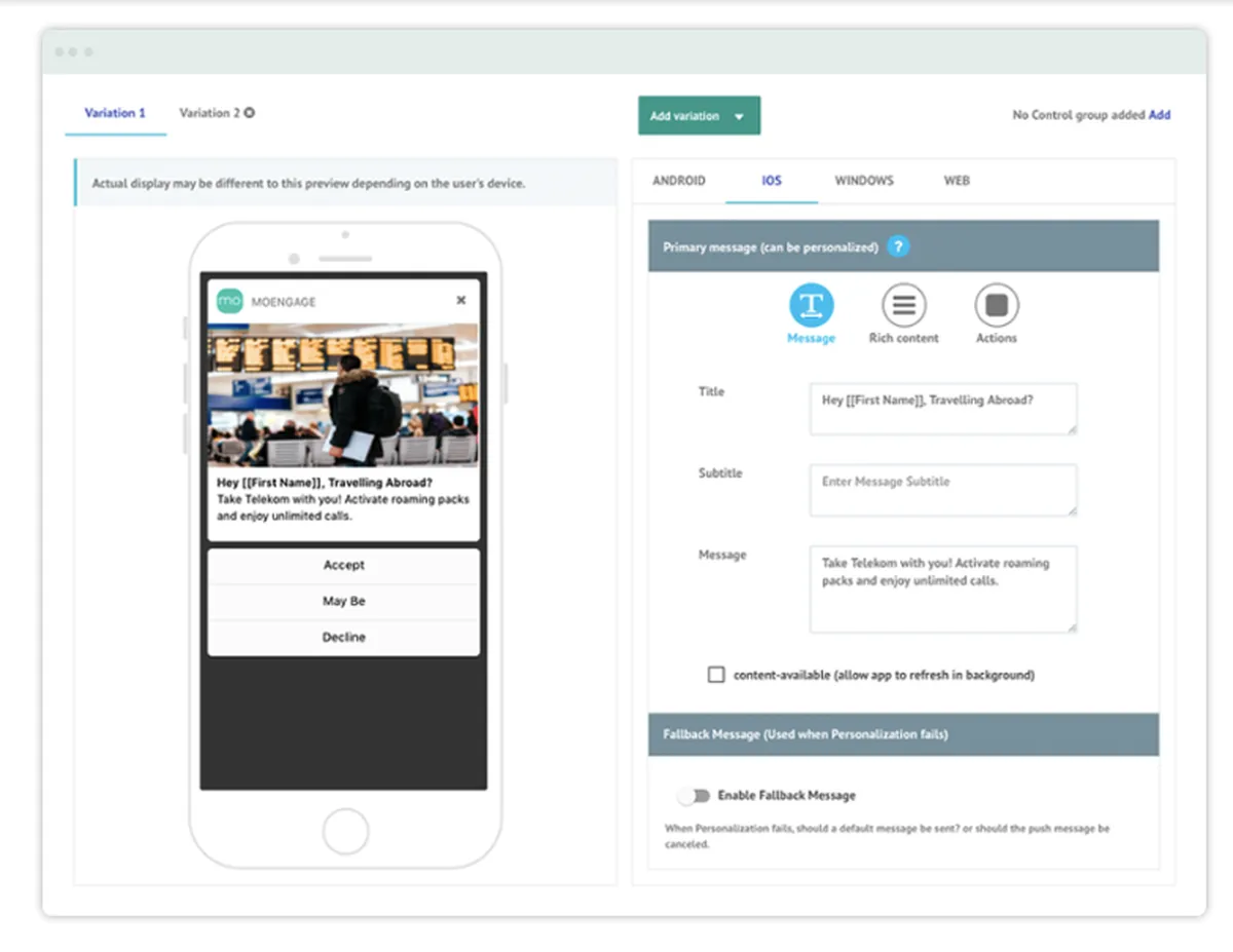 MoEngage : test de l'interface de ce logiciel d'engagement client pour entreprise MoEngage : test de l'interface de ce logiciel d'engagement client pour entreprise