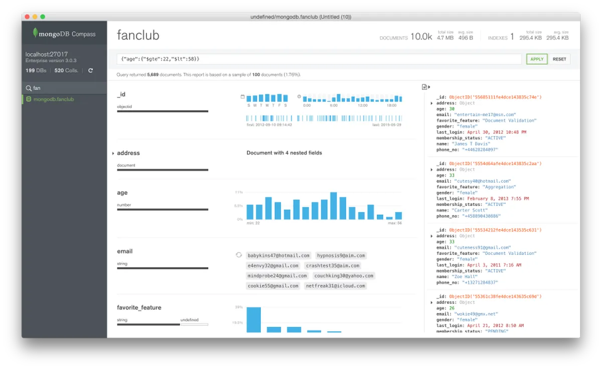 MongoDB : test de l'interface de cette base de données pour entreprise MongoDB : test de l'interface de cette base de données pour entreprise