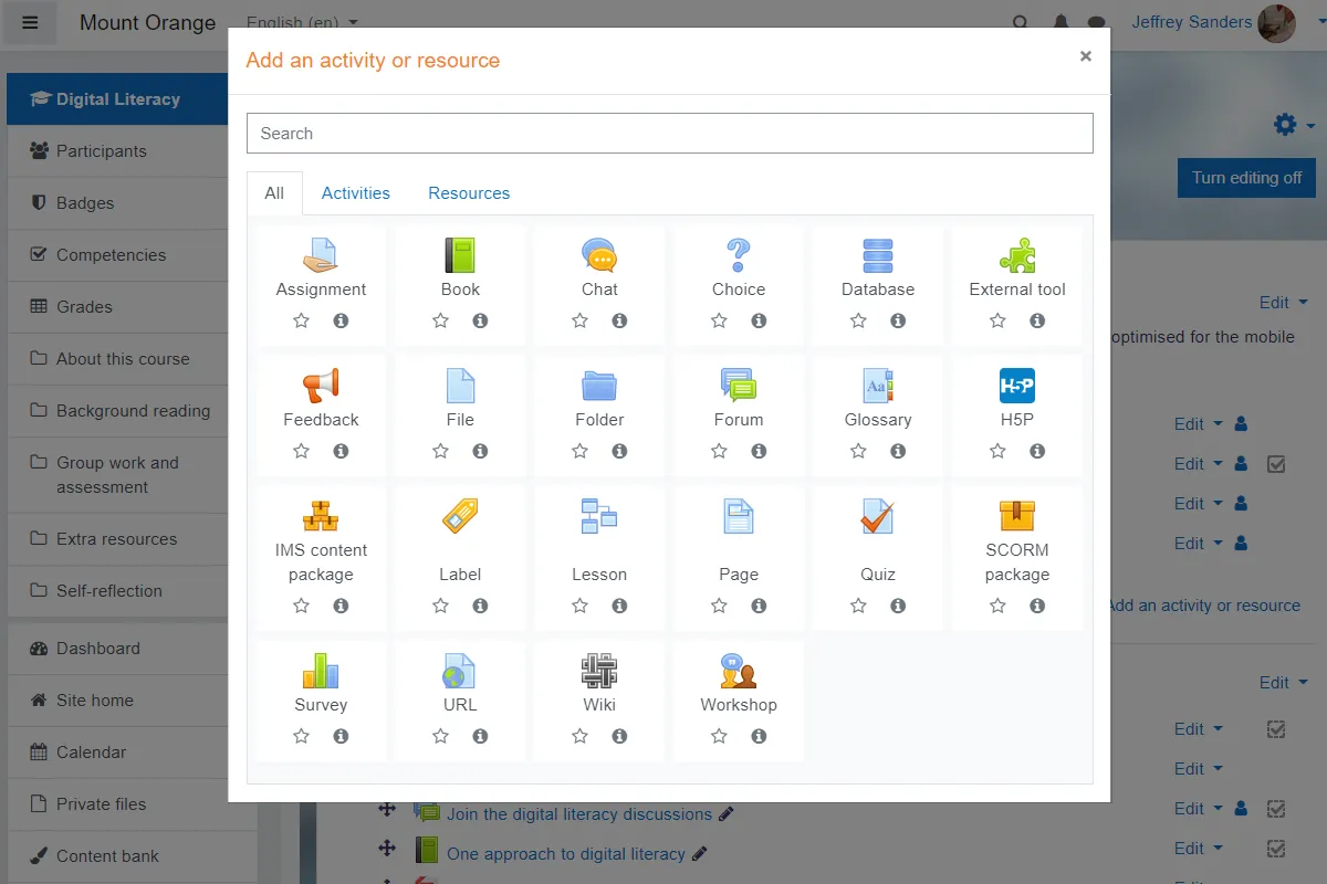 Moodle : test de l'interface de ce logiciel de formation pour entreprise