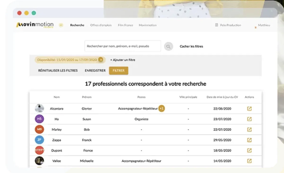 Movinmotion : test de l'interface de ce logiciel pour les loisirs pour entreprise Movinmotion : test de l'interface de ce logiciel pour les loisirs pour entreprise