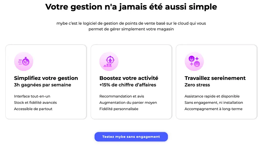 mybe : avantages