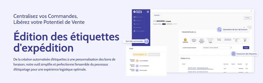 MyShipWizard : fonctionnalités édition des étiquettes d'expedition MyShipWizard : fonctionnalités édition des étiquettes d'expedition