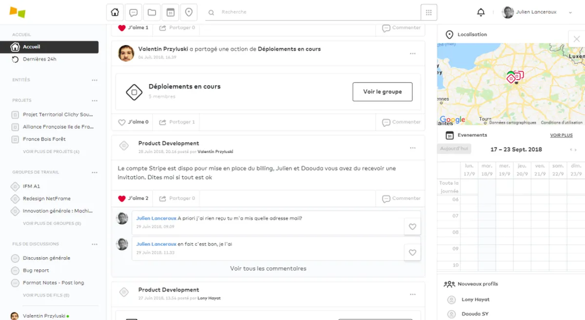 Netframe : test de l'interface de ce logiciel de digital workplace pour entreprise Netframe : test de l'interface de ce logiciel de digital workplace pour entreprise