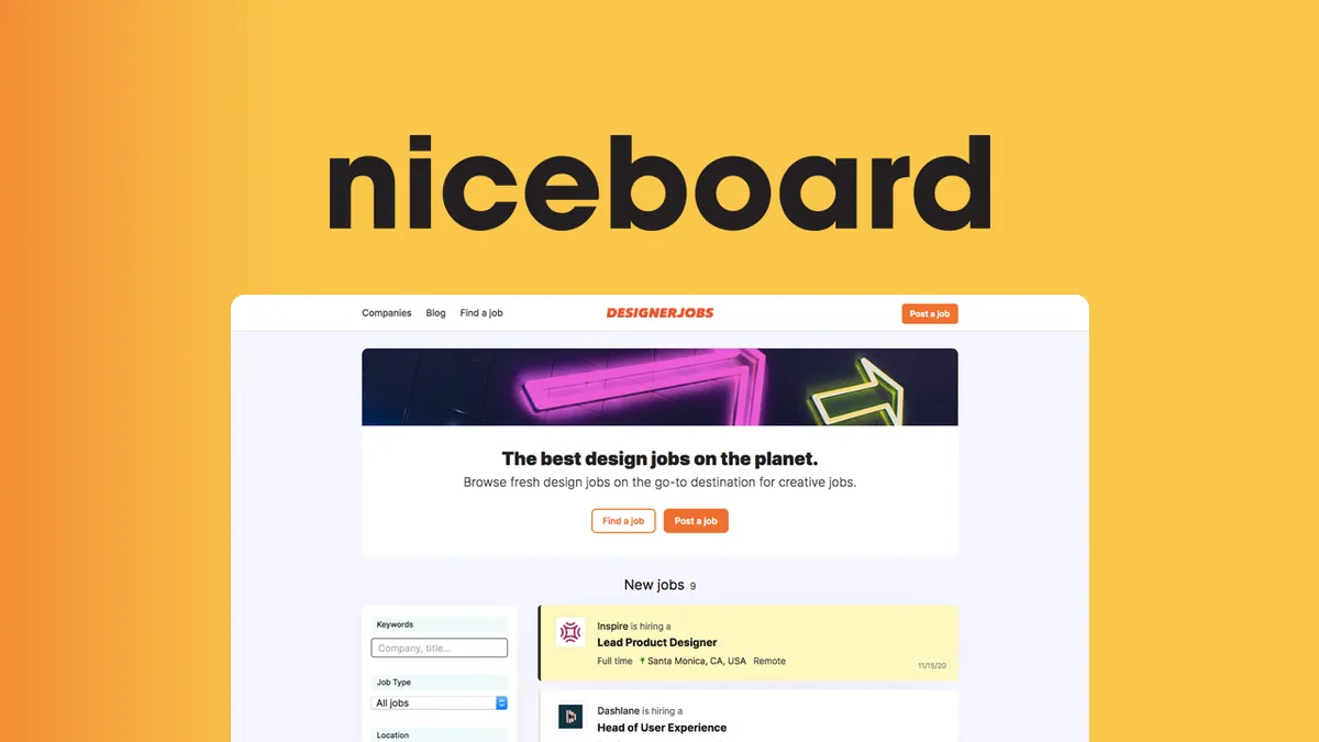 Niceboard : test de l'interface de ce logiciel de job board pour entreprise Niceboard : test de l'interface de ce logiciel de job board pour entreprise
