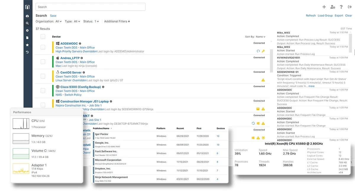 NinjaOne Gestion des actifs informatiques NinjaOne Gestion des actifs informatiques