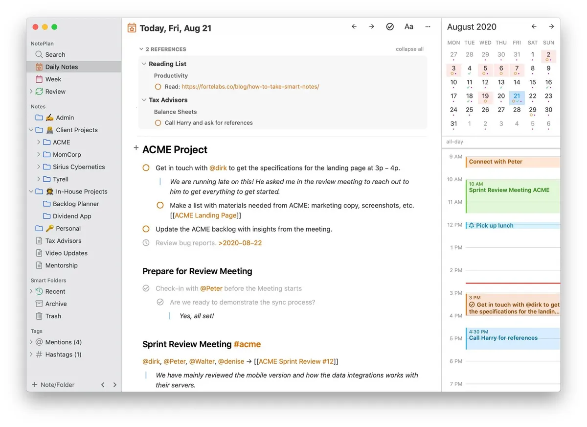 NotePlan : test de l'interface de ce logiciel de gestion des tâches pour entreprise NotePlan : test de l'interface de ce logiciel de gestion des tâches pour entreprise
