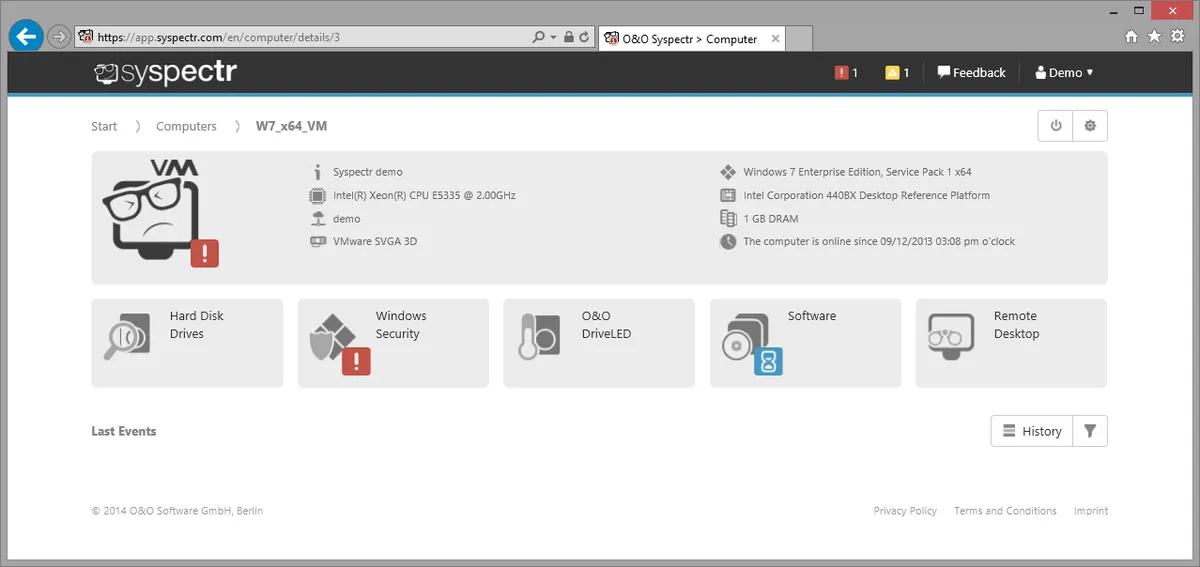 O&O Syspectr : test de l'interface de ce logiciel RMM pour entreprise O&O Syspectr : test de l'interface de ce logiciel RMM pour entreprise