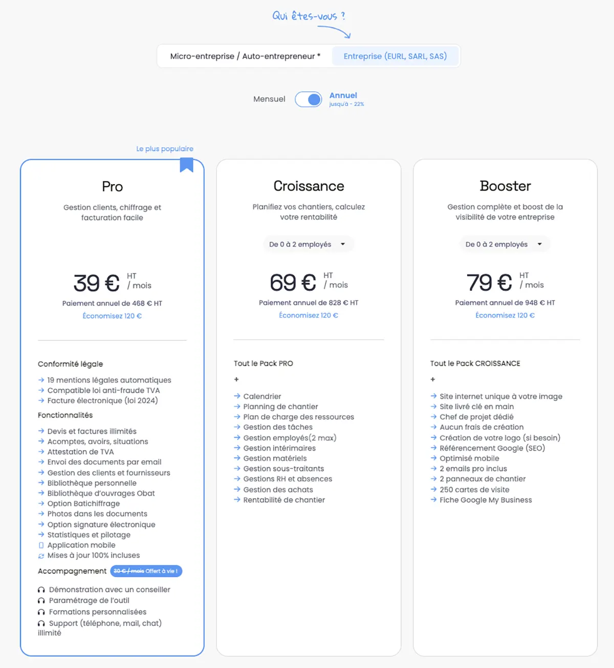 Obat : prix entreprises (EURL, SARL, SAS) Obat : prix entreprises (EURL, SARL, SAS)