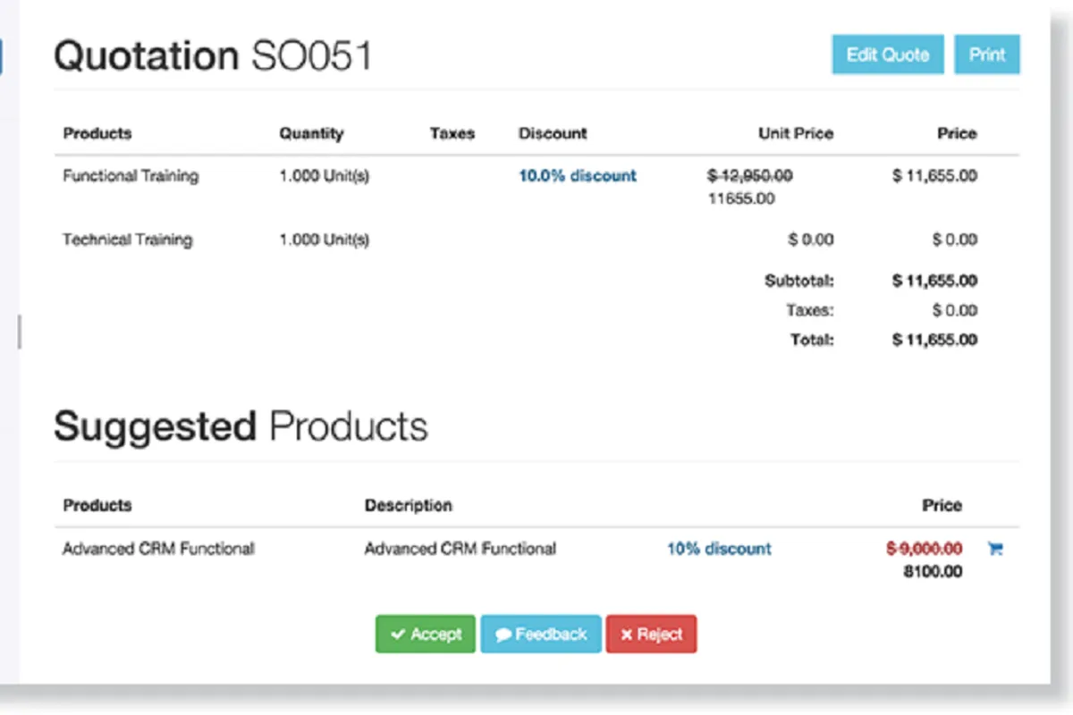 Odoo Sales : test de l'interface de ce logiciel de devis pour entreprise Odoo Sales : test de l'interface de ce logiciel de devis pour entreprise
