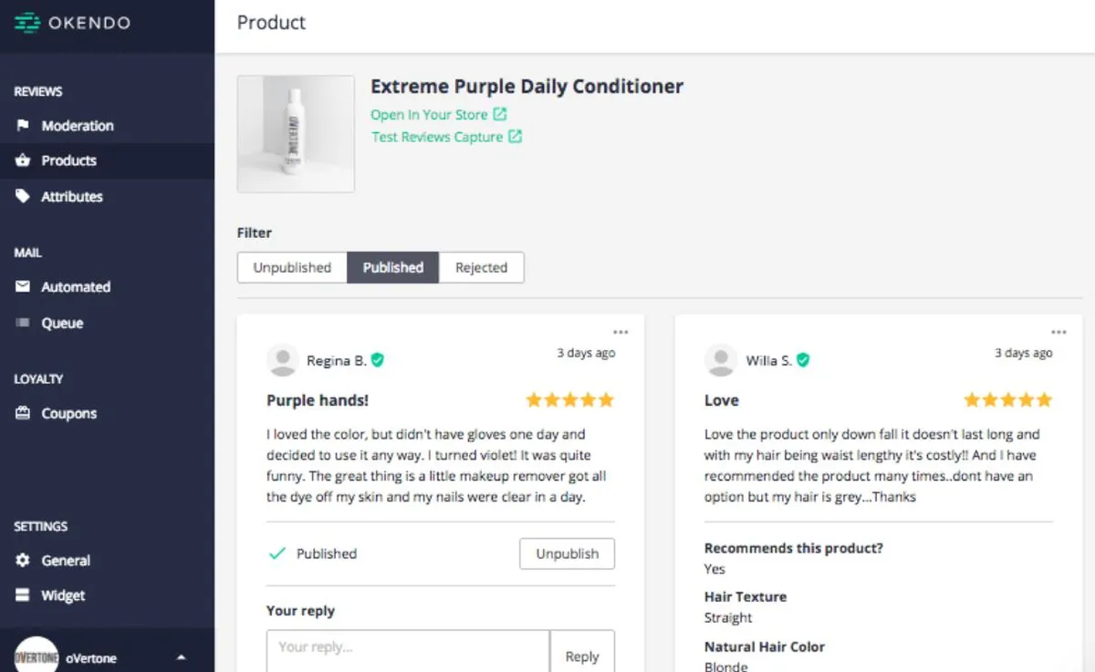 Okendo : test de l'interface de ce logiciel de community management pour entreprise
