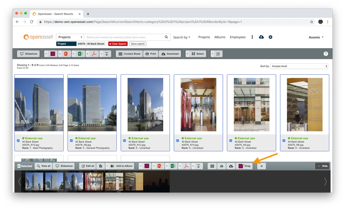 OpenAsset : test de l'interface de ce logiciel de gestion de contenu collaboratif pour entreprise