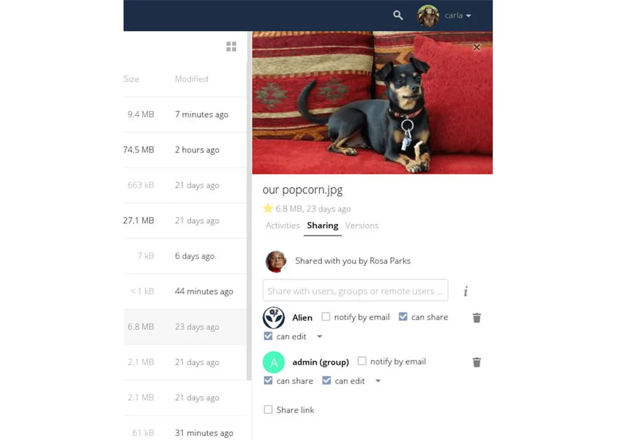 Owncloud : test de l'interface de ce logiciel de stockage / partage fichiers pour entreprise Owncloud : test de l'interface de ce logiciel de stockage / partage fichiers pour entreprise
