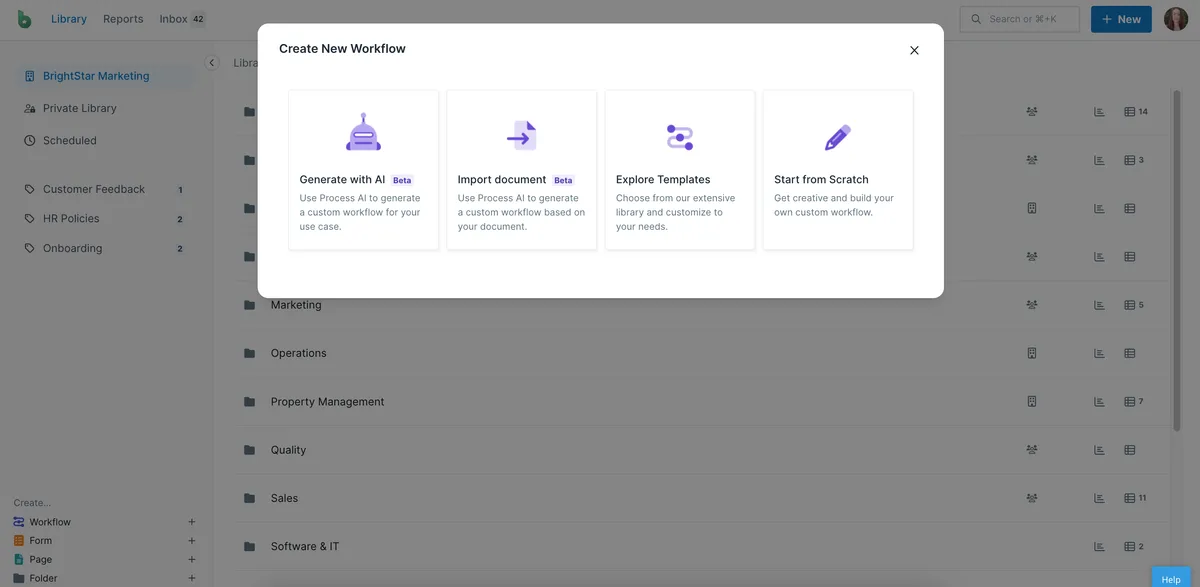 Pages by Process Street : test de l'interface de ce logiciel de conformité pour entreprise