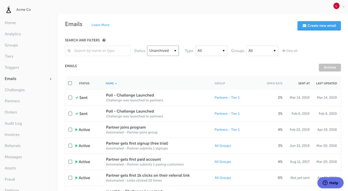Partnerstack : test de l'interface de ce logiciel d'affiliation pour entreprise
