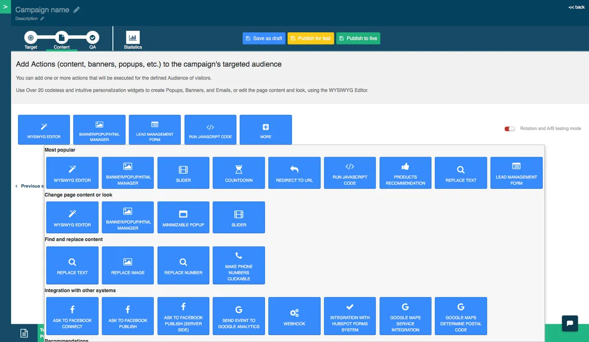 Personyze : test de l'interface de ce logiciel de recommandation de produits pour entreprise Personyze : test de l'interface de ce logiciel de recommandation de produits pour entreprise