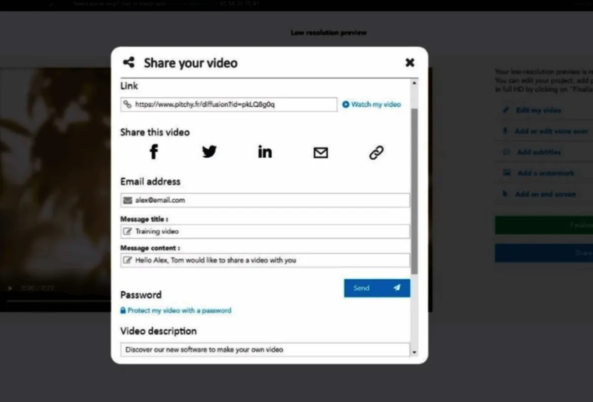 Pitchy : test de l'interface de ce logiciel de montage vidéo pour entreprise