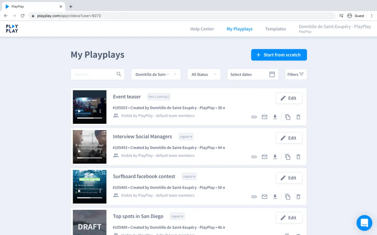 PlayPlay : test de l'interface de ce logiciel de montage vidéo pour entreprise PlayPlay : test de l'interface de ce logiciel de montage vidéo pour entreprise