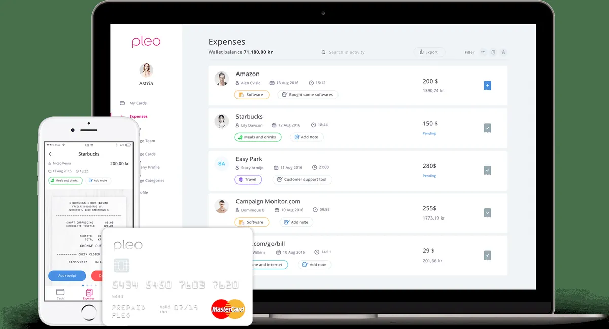 Pleo : test de l'interface de ce logiciel de notes de frais / dépenses professionnelles pour entreprise Pleo : test de l'interface de ce logiciel de notes de frais / dépenses professionnelles pour entreprise