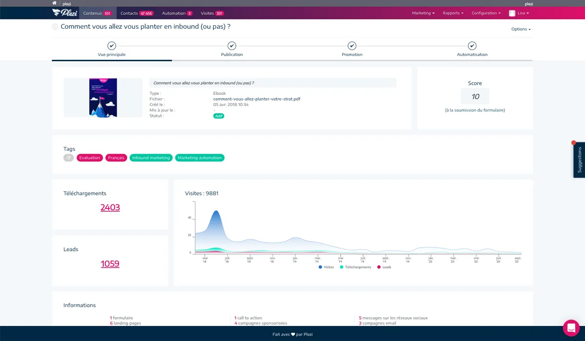 Plezi : test de l'interface de ce logiciel de marketing automation pour entreprise Plezi : test de l'interface de ce logiciel de marketing automation pour entreprise