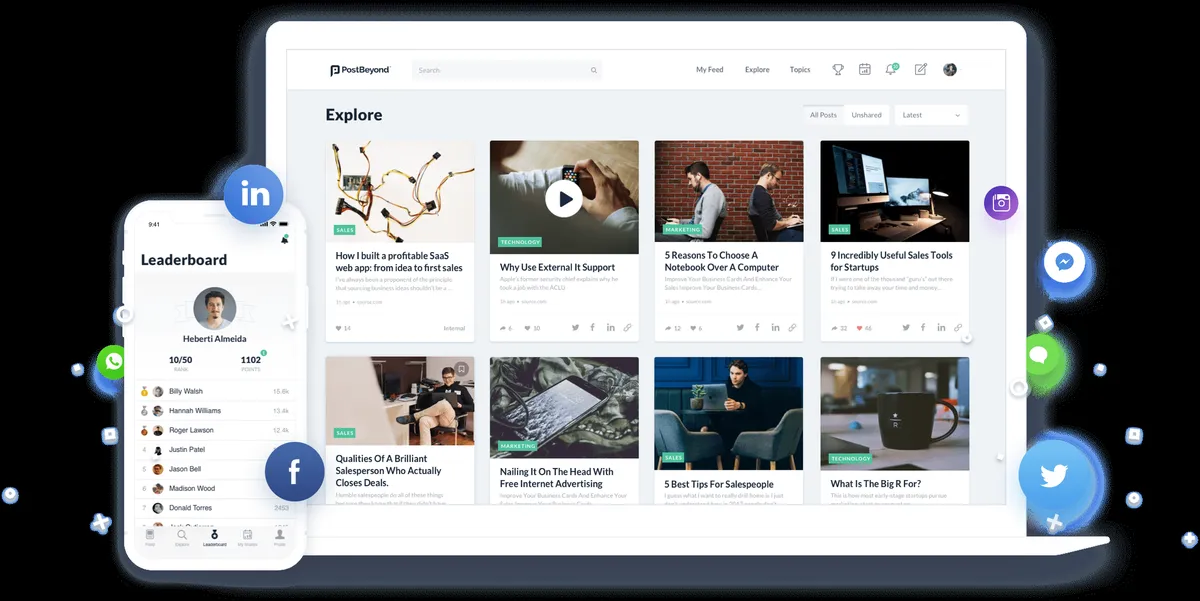 PostBeyond : test de l'interface de ce logiciel de marketing RH pour entreprise PostBeyond : test de l'interface de ce logiciel de marketing RH pour entreprise