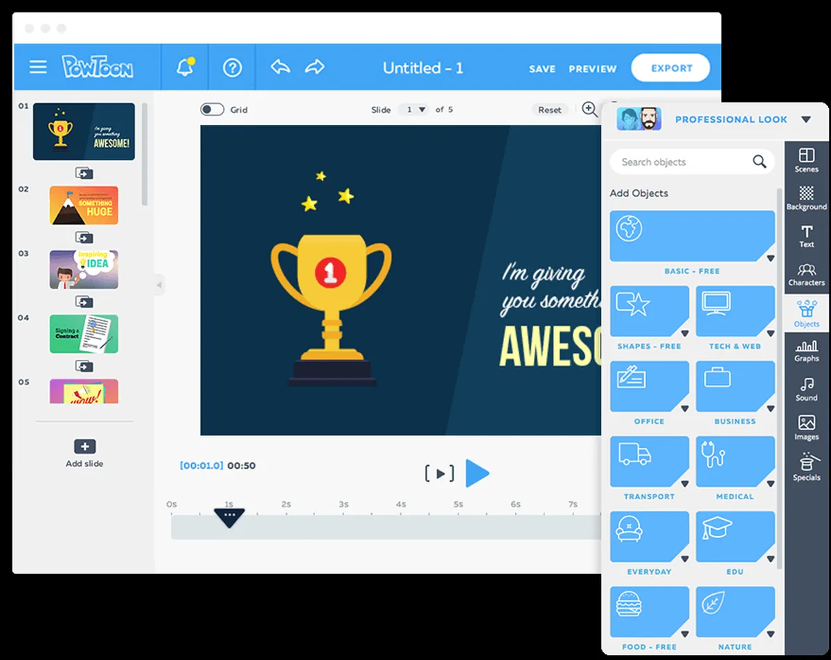 Powtoon : test de l'interface de ce générateur de vidéo par IA pour entreprise
