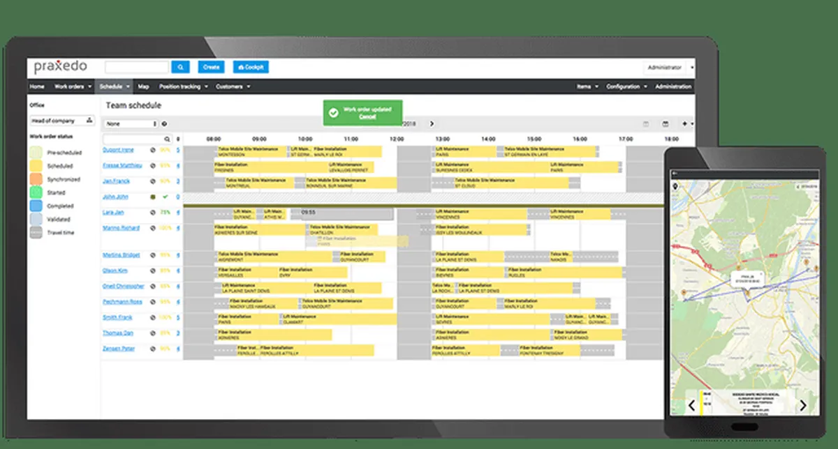 Praxedo : test de l'interface de ce logiciel de gestion des interventions et tournées sur le terrain pour entreprise Praxedo : test de l'interface de ce logiciel de gestion des interventions et tournées sur le terrain pour entreprise
