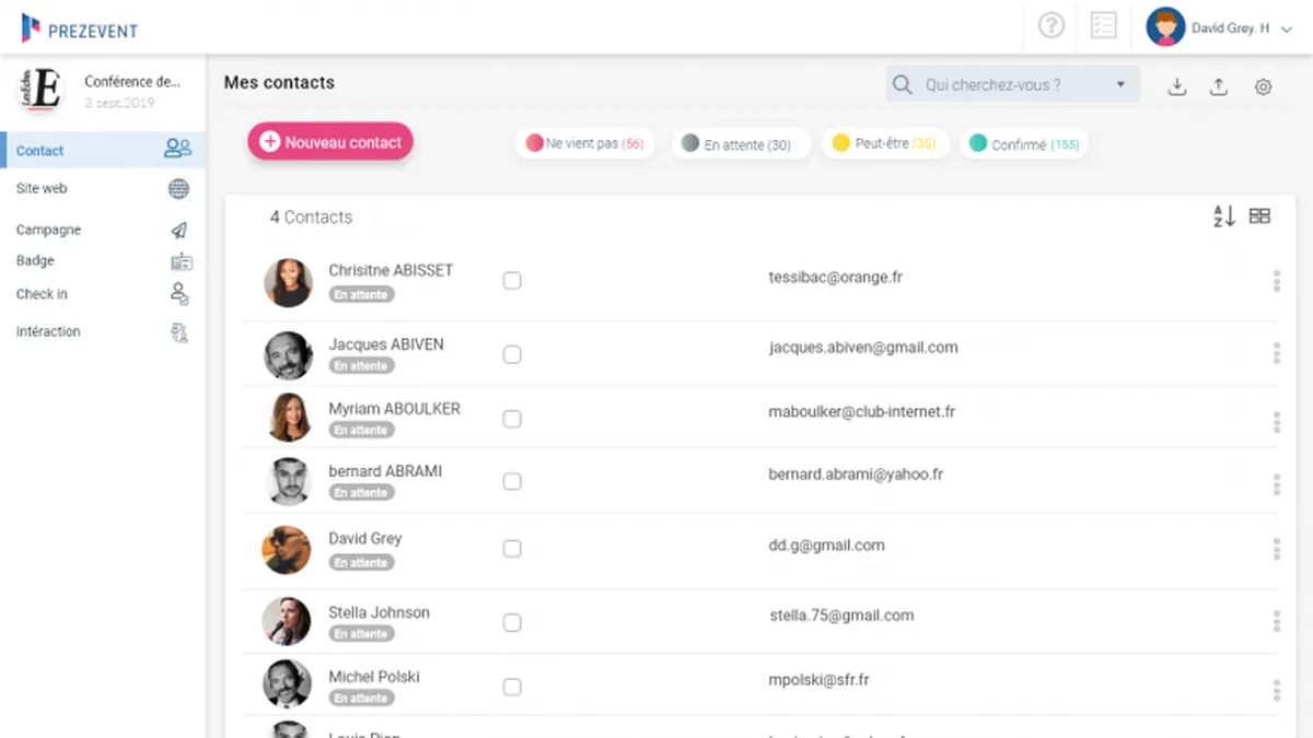 Prezevent : test de l'interface de ce logiciel de gestion d'événements pour entreprise Prezevent : test de l'interface de ce logiciel de gestion d'événements pour entreprise