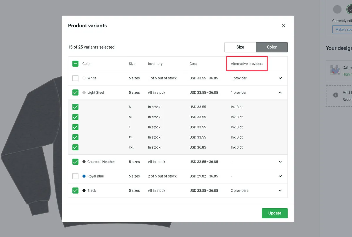 Printify : test de l'interface de ce logiciel de dropshipping pour entreprise