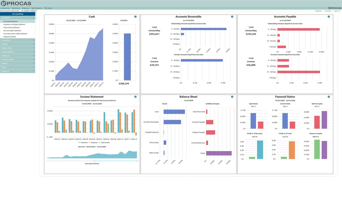 PROCAS : test de l'interface de ce logiciel de calcul des coûts pour entreprise